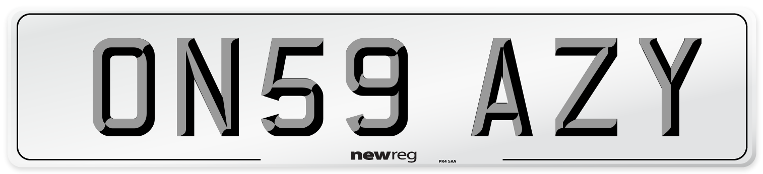 ON59 AZY Number Plate from New Reg